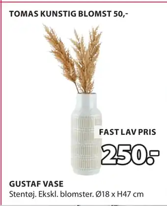 JYSK GUSTAF VASE tilbud
