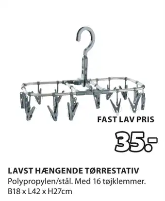 JYSK LAVST HÆNGENDE TØRRESTATIV tilbud