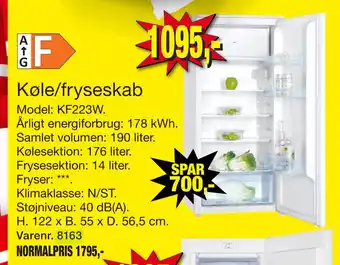 Harald Nyborg Køle/fryseskab tilbud