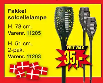 Harald Nyborg Fakkel solcellelampe tilbud
