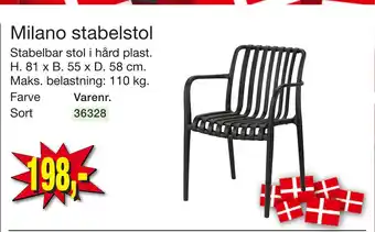 Harald Nyborg Milano stabelstol tilbud