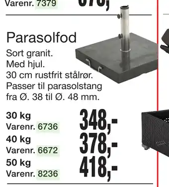 Harald Nyborg Parasolfod tilbud