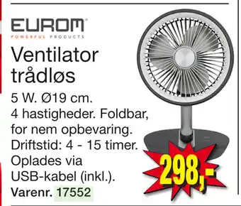 Harald Nyborg Ventilator trådløs tilbud