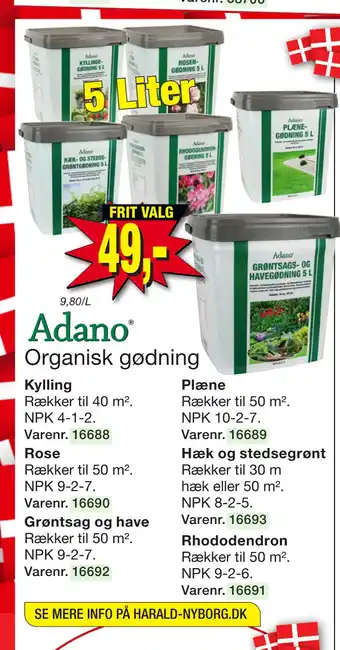Harald Nyborg Organisk gødning tilbud