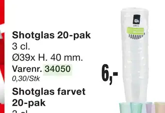 Harald Nyborg Shotglas 20-pak tilbud