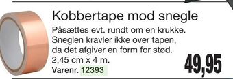 Harald Nyborg Kobbertape mod snegle tilbud