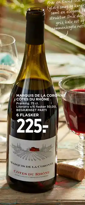 MENY MARQUIS DE LA CORONNE CÔTES DU RHÔNE tilbud
