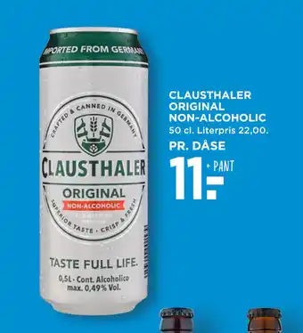 MENY CLAUSTHALER ORIGINAL NON-ALCOHOLIC tilbud