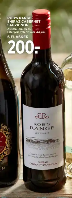 MENY ROB’S RANGE SHIRAZ CABERNET SAUVIGNON tilbud
