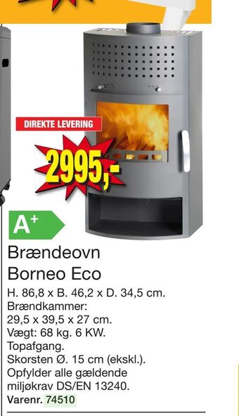 Harald Nyborg Brændeovn Borneo Eco tilbud