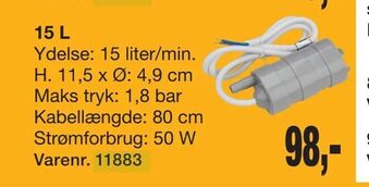 Harald Nyborg Vandpumpe 12 V tilbud