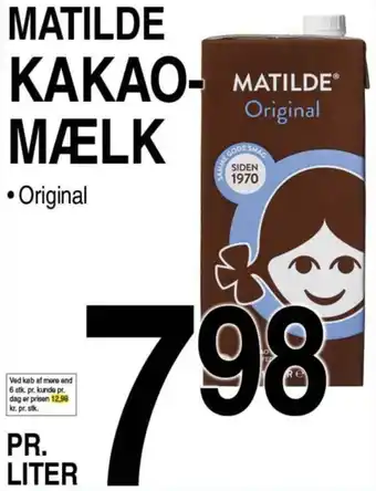 ABC Lavpris MATILDE KAKAO- MÆLK tilbud