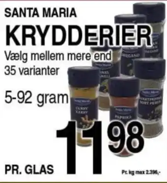 ABC Lavpris SANTA MARIA KRYDDERIER tilbud