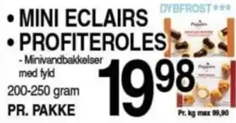 ABC Lavpris MINI ECLAIRS PROFITEROLES tilbud