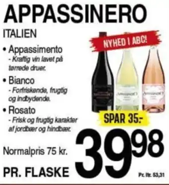 ABC Lavpris APPASSINERO tilbud