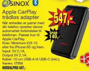 Harald Nyborg Apple CarPlay trådløs adapter tilbud