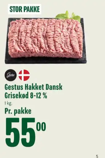 Min Købmand Hakket grisekød 8-12% tilbud