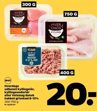 Netto Hakket grisekød 8-12% tilbud