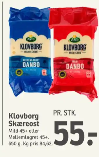 SPAR Skæreost Danbo Mellemlagret tilbud