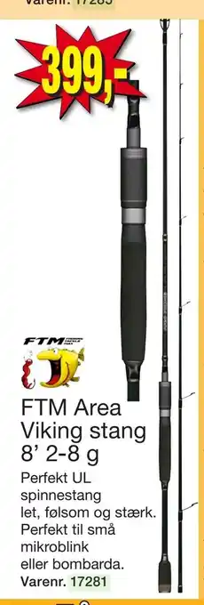 Harald Nyborg FTM Area Viking stang 8' 2-8 g tilbud