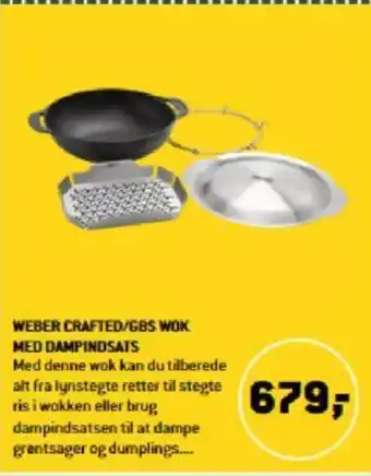 XL-BYG WEBER CRAFTED/GBS WOK MED DAMPINDSATS tilbud