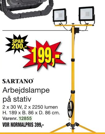 Harald Nyborg Arbejdslampe på stativ tilbud