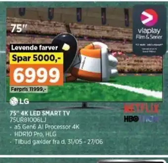 Power 75" 4K LED SMART TV 75UR81006LJ tilbud
