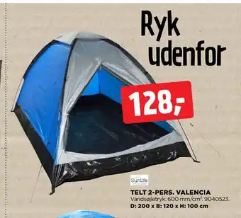 jem & fix TELT 2-PERS VALENCIA tilbud