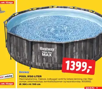 jem & fix POOL 9150 LITER tilbud