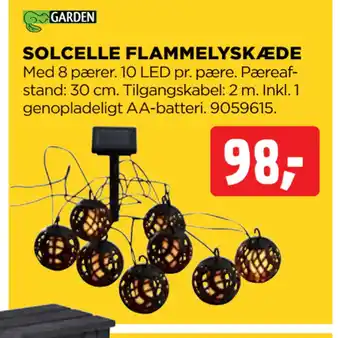 jem & fix SOLCELLE FLAMMELYSKÆDE tilbud