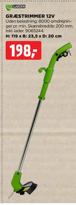 jem & fix GRÆSTRIMMER 12V tilbud