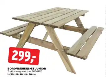 jem & fix BORD/BÆNKESÆT JUNIOR tilbud