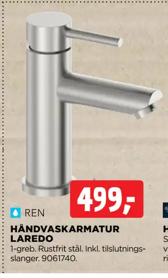 jem & fix HÅNDVASKARMATUR LAREDO tilbud