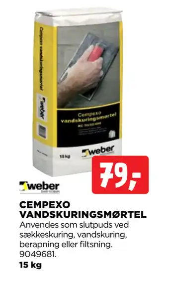 jem & fix CEMPEXO VANDSKURINGSMØRTEL tilbud
