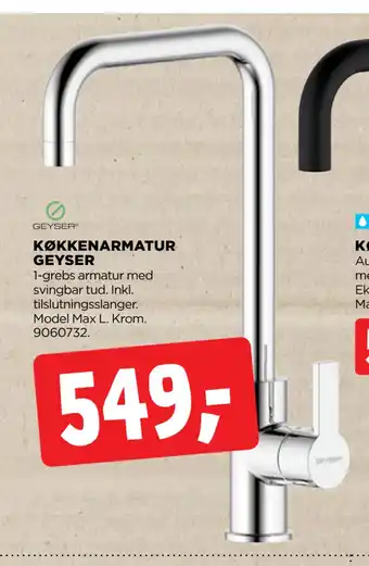 jem & fix KØKKENARMATUR GEYSER tilbud