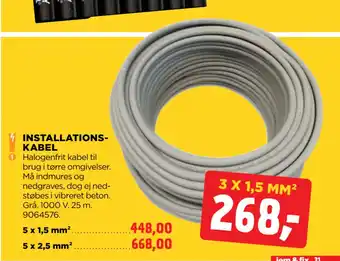 jem & fix INSTALLATIONSKABEL tilbud