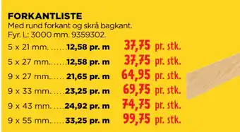 jem & fix FORKANTLISTE tilbud