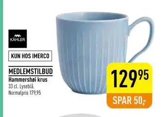 Imerco Hammershøi krus tilbud