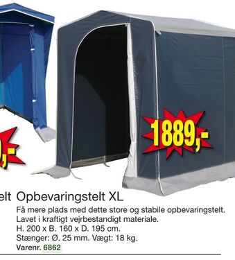 Harald Nyborg Opbevaringstelt XL tilbud