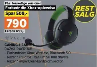 Power GAMING-HEADSET RAZKAIRAPROXB tilbud