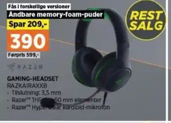 Power GAMING-HEADSET RAZKAIRAXXB tilbud