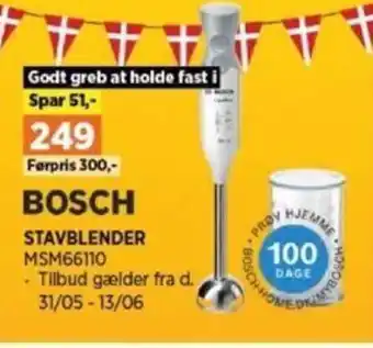 Power BOSCH STAVBLENDER MSM66110 tilbud