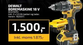 Davidsen DEWALT BOREMASKINE 18 V tilbud