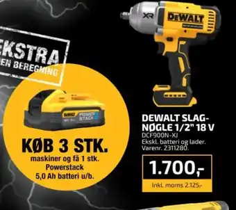 Davidsen DEWALT SLAG- NØGLE 1/2" 18 V tilbud