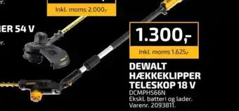 Davidsen DEWALT HÆKKEKLIPPER TELESKOP 18 V tilbud