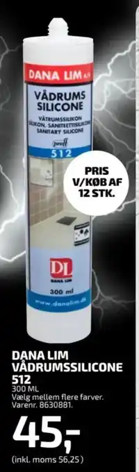 Davidsen DANA LIM VÅDRUMSSILICONE 512 tilbud