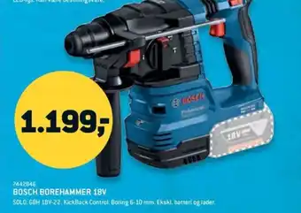 XL-BYG BOSCH BOREHAMMER 18V tilbud
