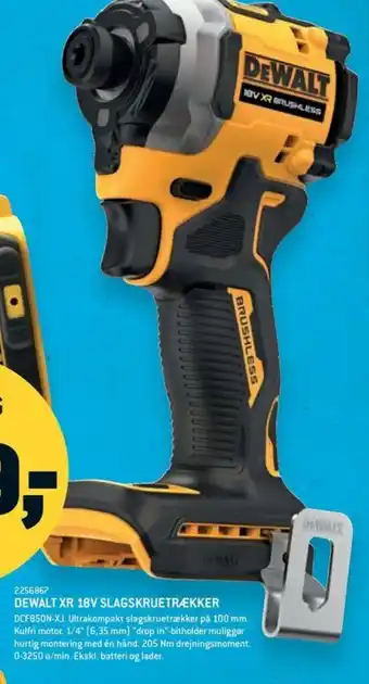 DEWALT XR 18V SLAGSKRUETRÆKKER