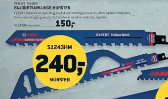 BAJONETSAVKLINGE MURSTEN