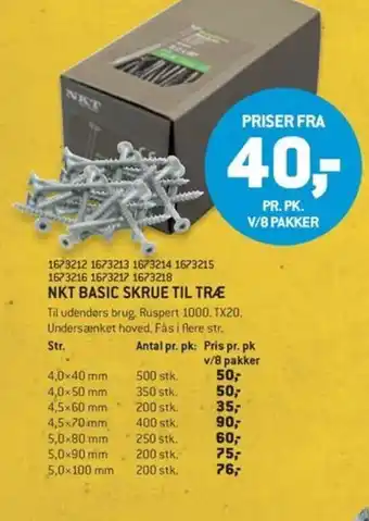 XL-BYG NKT BASIC SKRUE TIL TRÆ tilbud